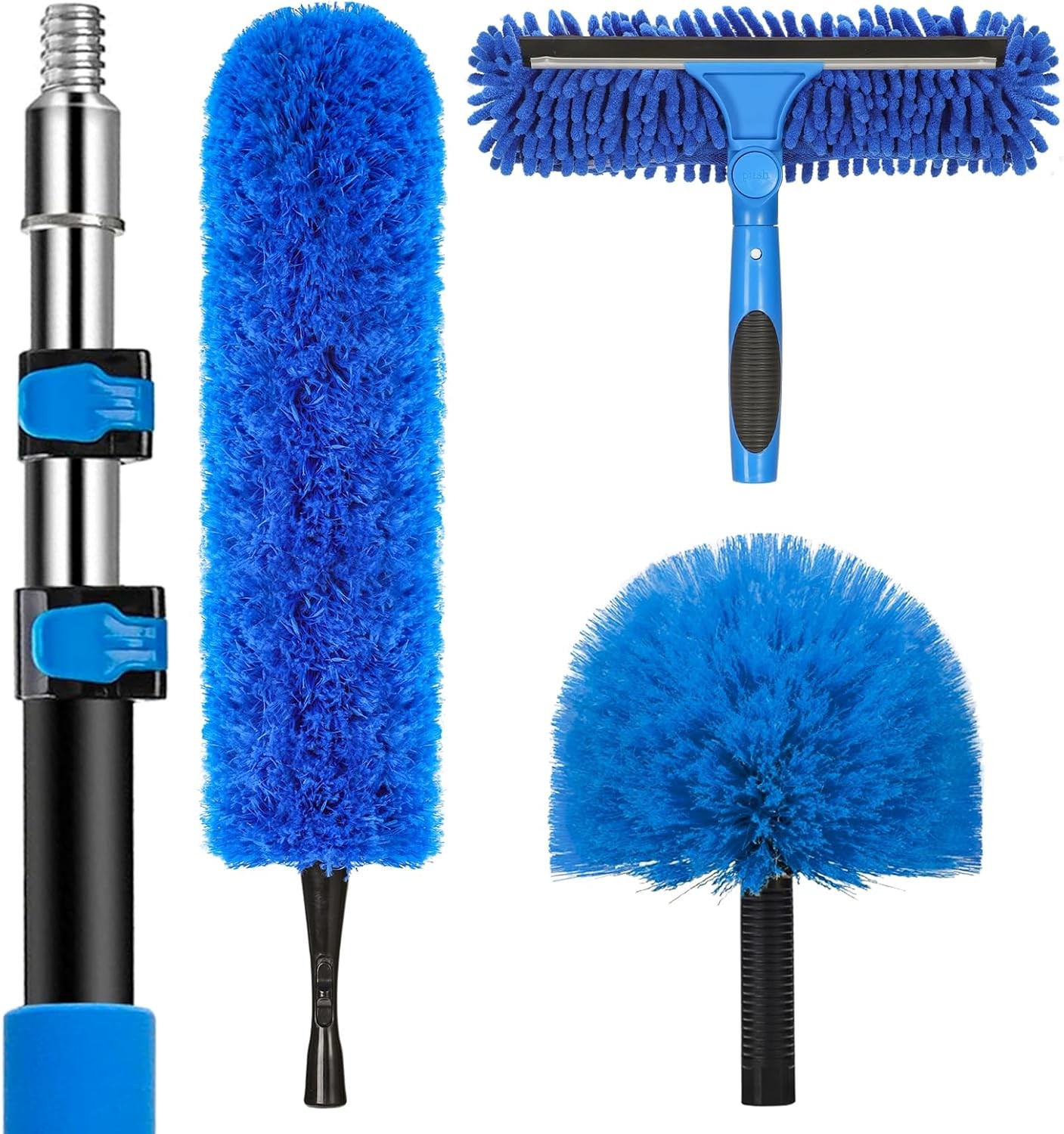 20 Feet High Reach Duster Kit with 5-12 Ft Extension Pole, C