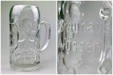 Maßkrug, Bierkrug, Bierglas 1l, Bräuhaus Füssen, ca. 1970