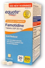 Famotidine 20mg- Maximum Strength Tablets, 200 ct Acid Reducer for Heartburn Rel