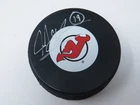 Jim McKenzie Autographed Signed New Jersey Devils InGlasCo Hockey Puck