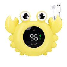Crab Baby Bath Thermometer Toy - Digital Floating Water Thermometer with LED Dis