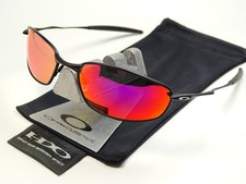 Oakley Whisker Ruby Red Sunglasses Tightrope Nanowire Square Wire Tap Why OO A