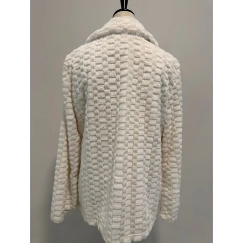 Multiples - White Faux Fur Jacket Fully Lined, Size L - Image 4 of 4