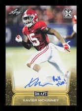 2020 Leaf Draft #BA-XM1 Xavier McKinney XRC Gold Auto W/ Inscription ROLL TIDE!