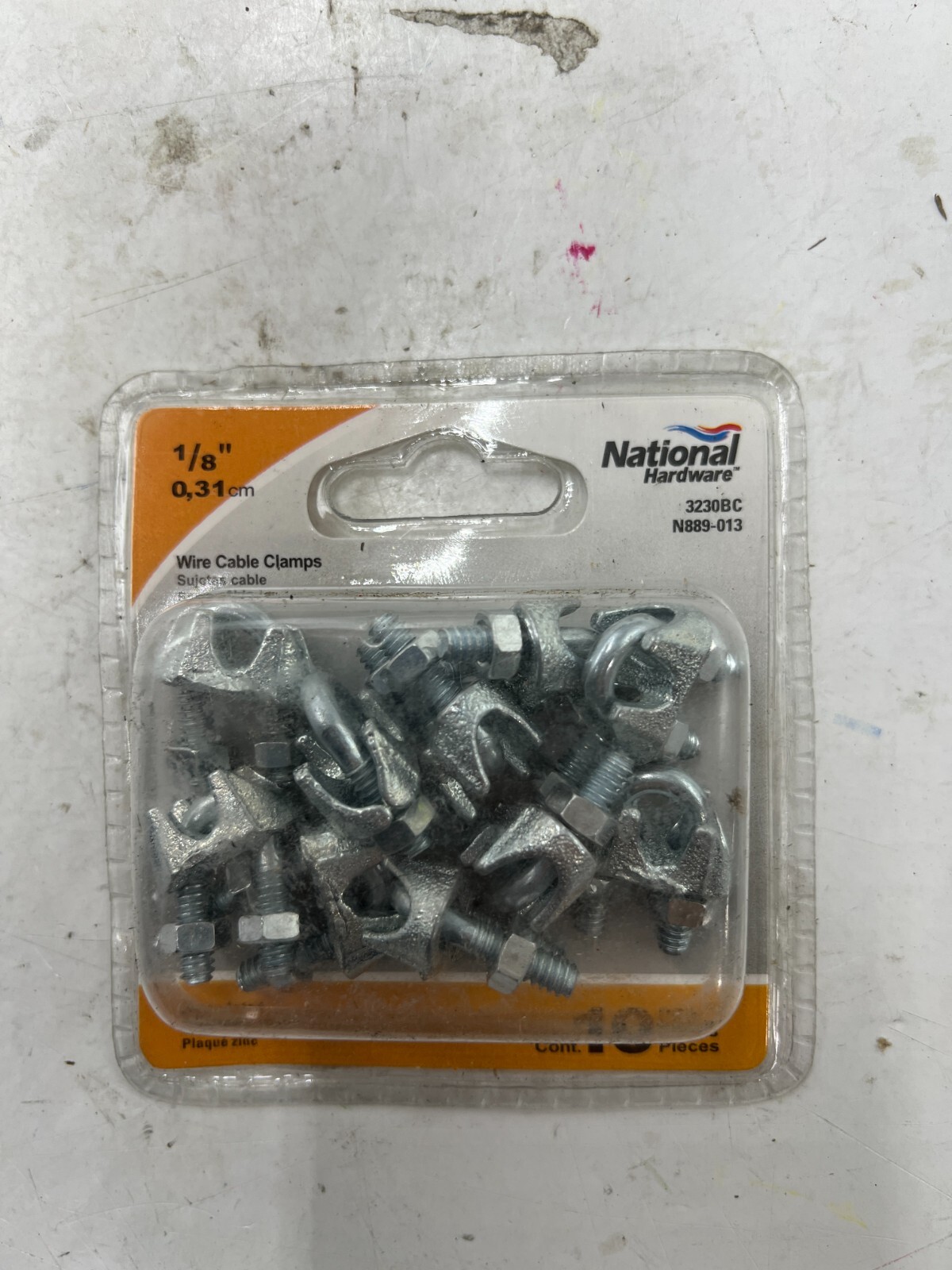 (Pack of 10) NATIONAL HARDWARE 3230BC ZINC PLATED 1/8" WIRE CABLE CLAMPS