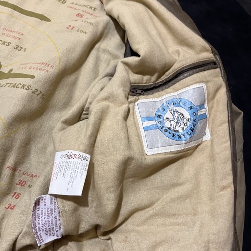 Top Gun Leather Jacket Vintage Airborne Seabees Bomber Patches G2 A1 Julian 80s - Picture 14 of 16