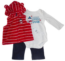 Baby Mädchen Anzug Set 3tlg Weste Hose Pulli...