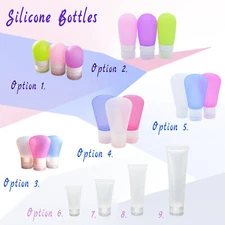 Reusable Portable Travel Bottles w/ Flip Cap for Toothpaste/Face Cream/Sunscreen