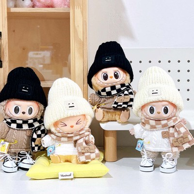For 17cm Labubu Doll Clothing Hats, Scarves, Clothingset Cute Decor Little Cloth