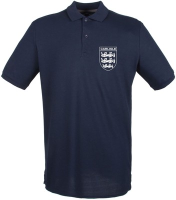 3 Lions Carlisle United Club and Country Polo Small Crest Kids Navy