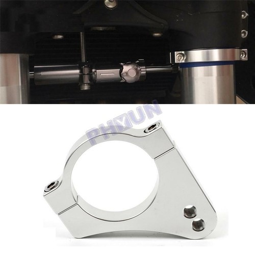 CNC 60mm Large Size Motorcycle Steering Damper Fork Frame Mounting Clamp Bracket - Picture 7 of 7