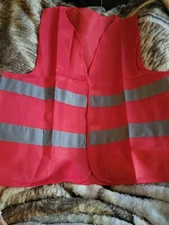 Mount Matter Red And Silver Safety Construction/Parking Lot Vest W/ Closure - A5