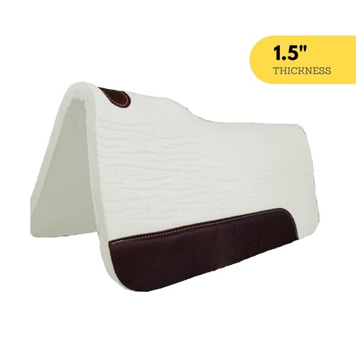 "Almohadilla de silla de montar de lana de rendimiento de fieltro Resistance 31 x 32 con cueros de desgaste 1,5" - Imagen 9 de 11