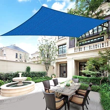 Houssity 8' Sun Shade Sail Canopy Awning Shade Cloth Pool Patio Kennel Cover