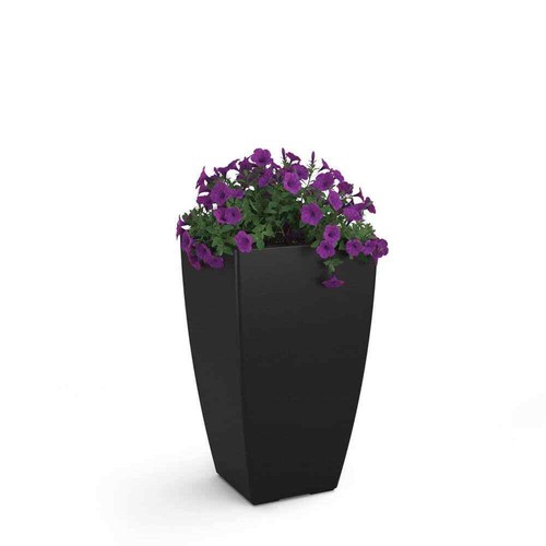Kobi 26 in. Tall Self-Watering Black Polyethylene Planter