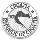 2 x Vinyl Stickers 25cm (bw) - Republic of Croatia Travel Map  #39918