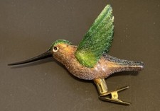 Kurt S Adler Hummingbird Glass Clip On Ornament