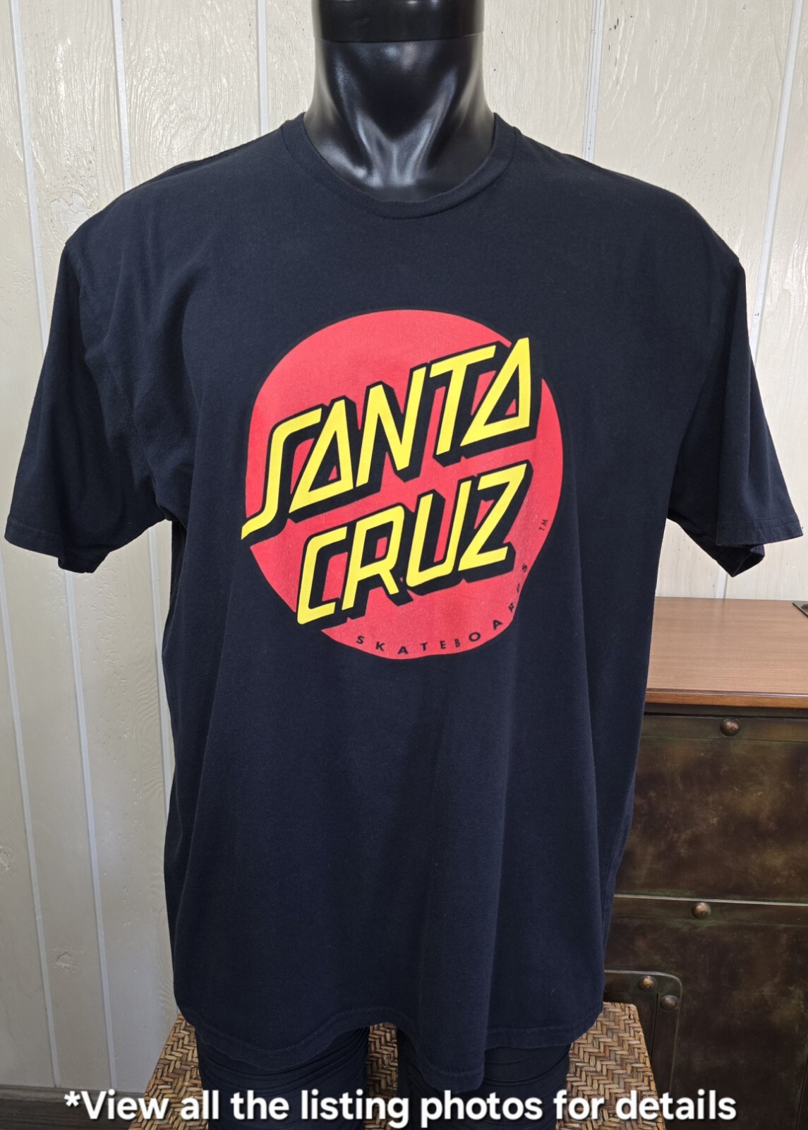 "classic Dot" Short Sleeve Tee (black) Skate T-shirt Xxl