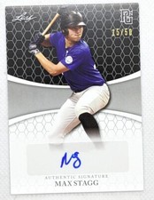 2022 LEAF PERFECT GAME NATIONAL SHOWCASE MAX STAGG  15/50 AUTO 