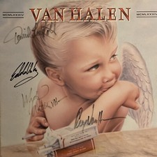 ROCK LEGENDS VAN HALEN SIGNED 1984 LP ALEX EDDIE MICHAEL ANTHONY DAVID LEE ROTH