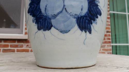 Antique XXL Large,blue white Chinese Porcelain Vase cobalt celadon FLOOR VASE - Picture 4 of 12