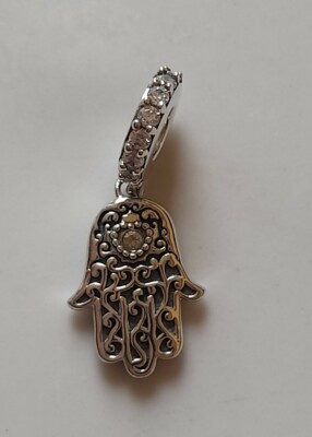 Chamilia Silber 925 cz Hamsa Hand von Fatima Armband Charm