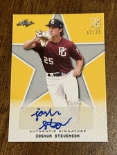 JOSHUA JOSH STEVENSON 2020 Leaf Perfect Game AUTOGRAPH #12/25 LSU OHIO STATE