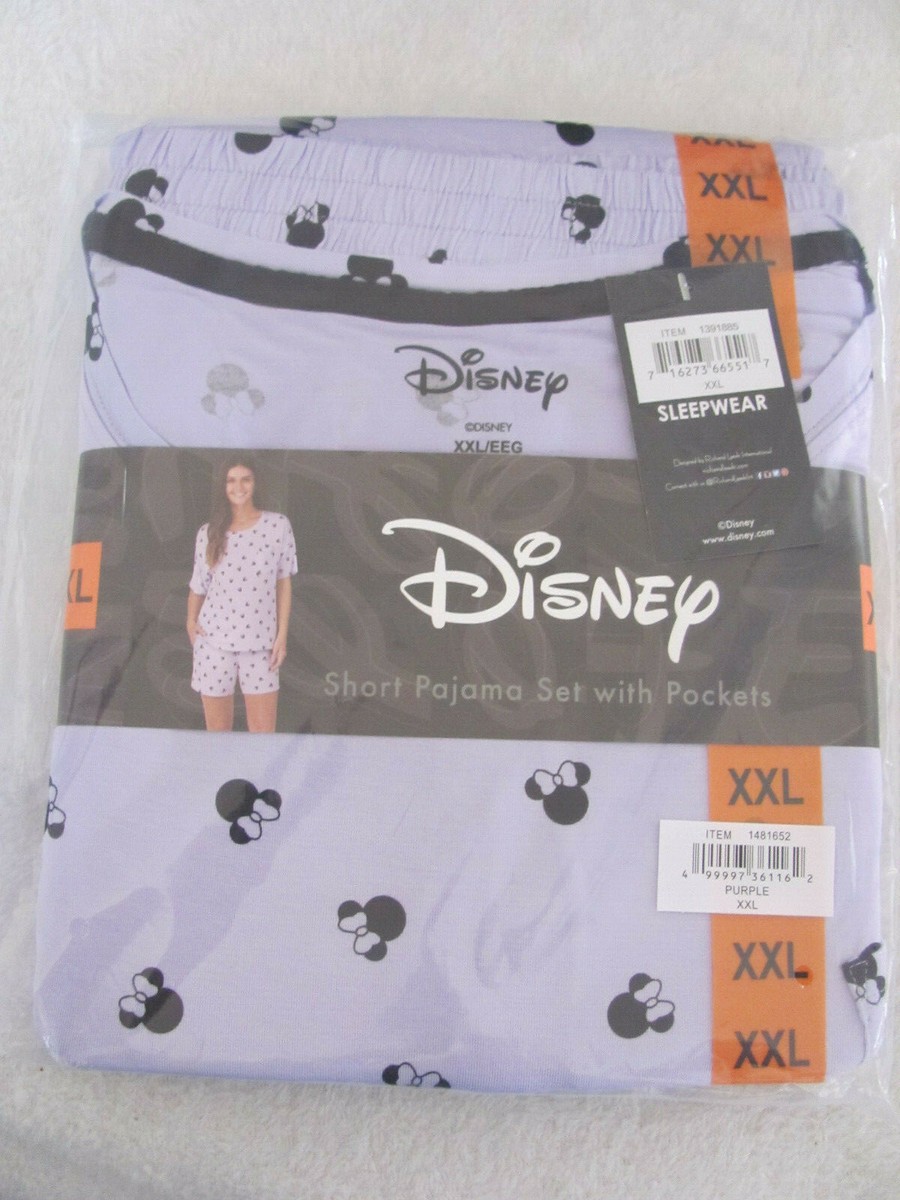 専用セット Disney 2 Piece Shorts Pajama Set -Purple w/ Minnie Mouse -Size XXL