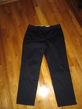 NWT Ladies Talbots Navy Blue Slim Crop Pants Size 6 99
