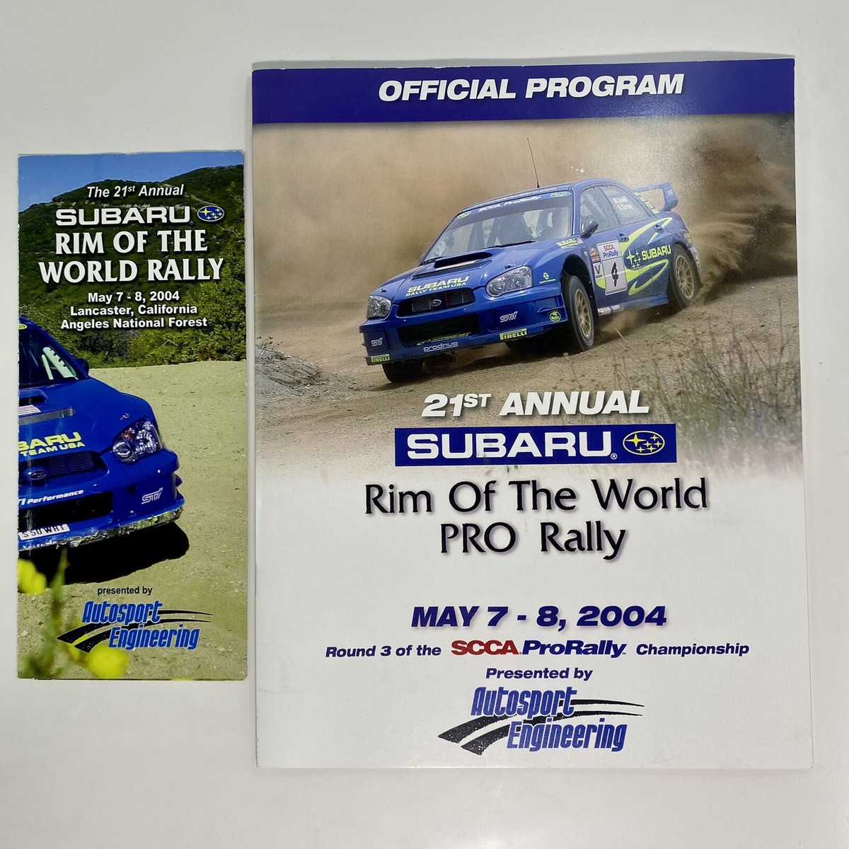 2004 SUBARU RIM OF THE WORLD RALLY SCCA Program Travis Pastrana