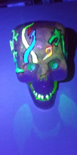 Skull LED Dragon Custom Painted with Fluorescent and Nightglow - Picture 11 of 15