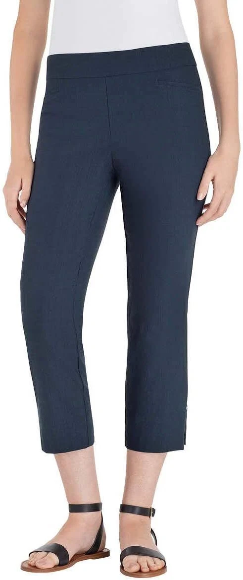 Hilary Radley Womens Pull-On Capri Navy