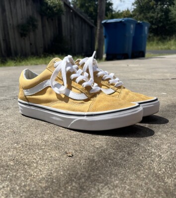 VANS Old Skool Yellow Suede Sneakers Mens Sz 5 | eBay display picture 1