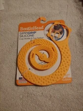 Booginhead Sippigrip Silicon Cup Bottle And Toy Tether orange yellow