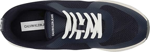 CK Jeans Men's AMOS Shoe, Navy Mesh Shoes Size 11