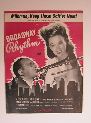 Milkman Keep Those Bottles Quiet from Broadway Rhythm 1944 Sheet Music