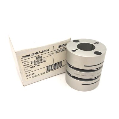 ZERO-MAX SC050 Servo Class Double Flex Coupling 12mm Bore To 1'' Bore, 221in-lbs 