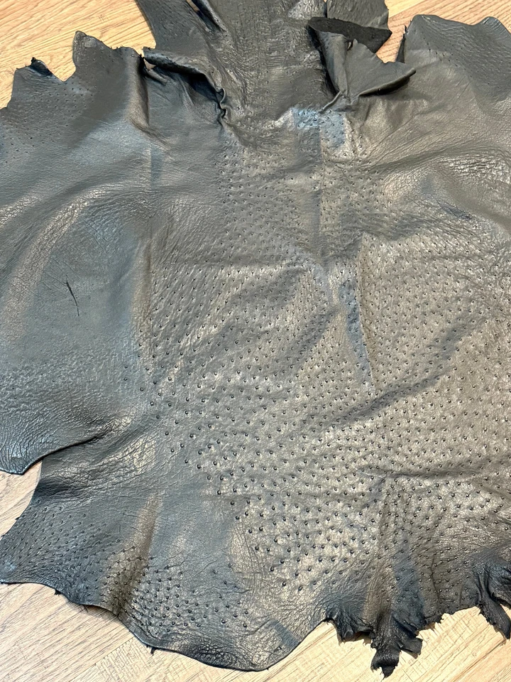 Piel de avestruz, NEGRO Color B 13 Foto 4 de 4