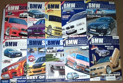 10x BMW SCENE TUNING MAGAZIN AUTO ZEITSCHRIFT SAMMLUNG KONVOLUT JAHR 2004 - 2011