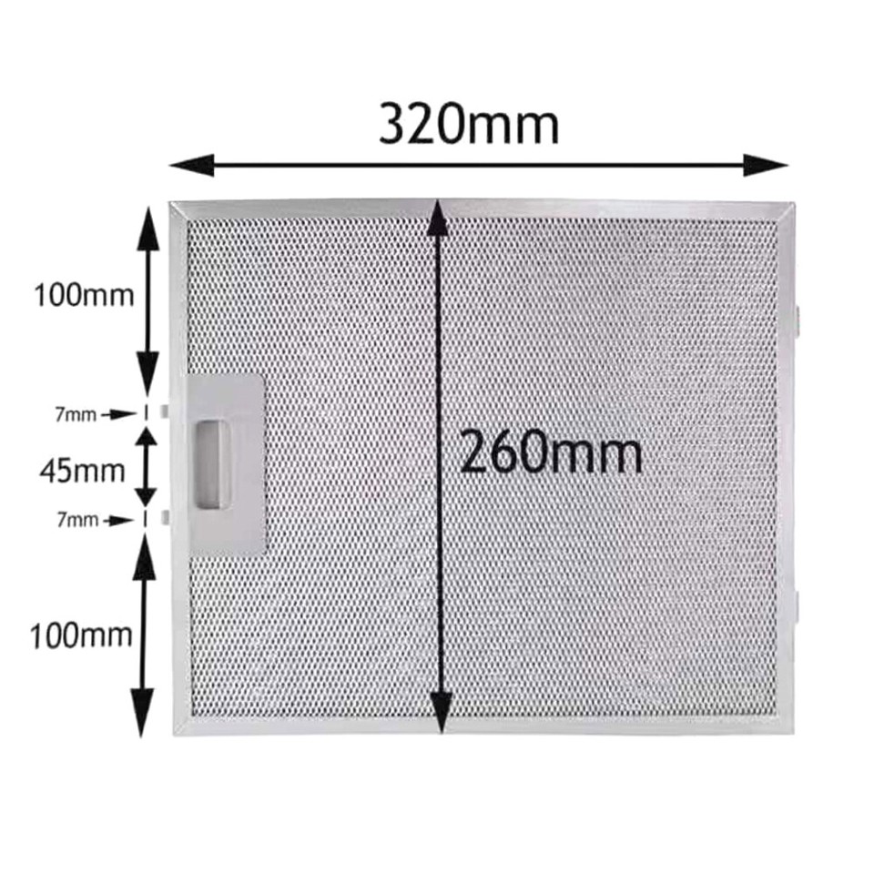 1/2x Cooker Hood Filters Metal Mesh Extractor Vent Filter 320 x 260 mm