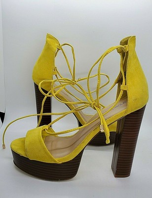 shoedazzle yellow heels