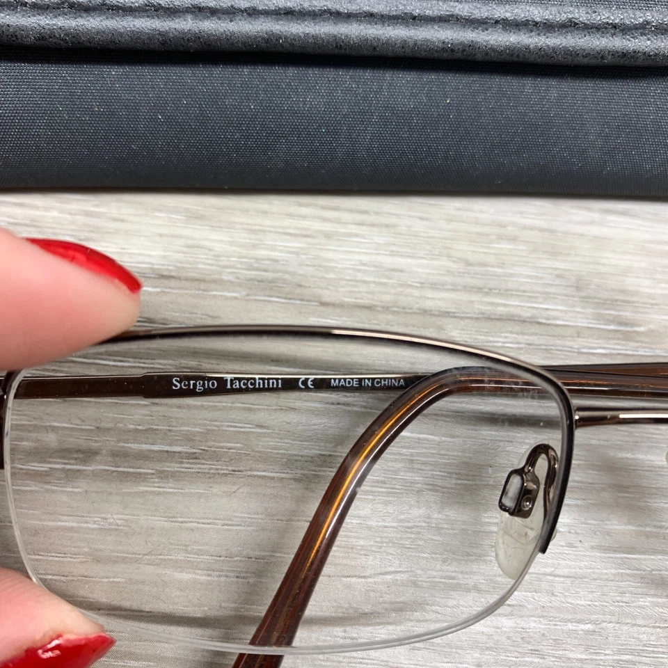 Sergio Tacchini 眼镜框 ST1019 咖啡半边长方形 54-19-140 — 第 3/4 张图片