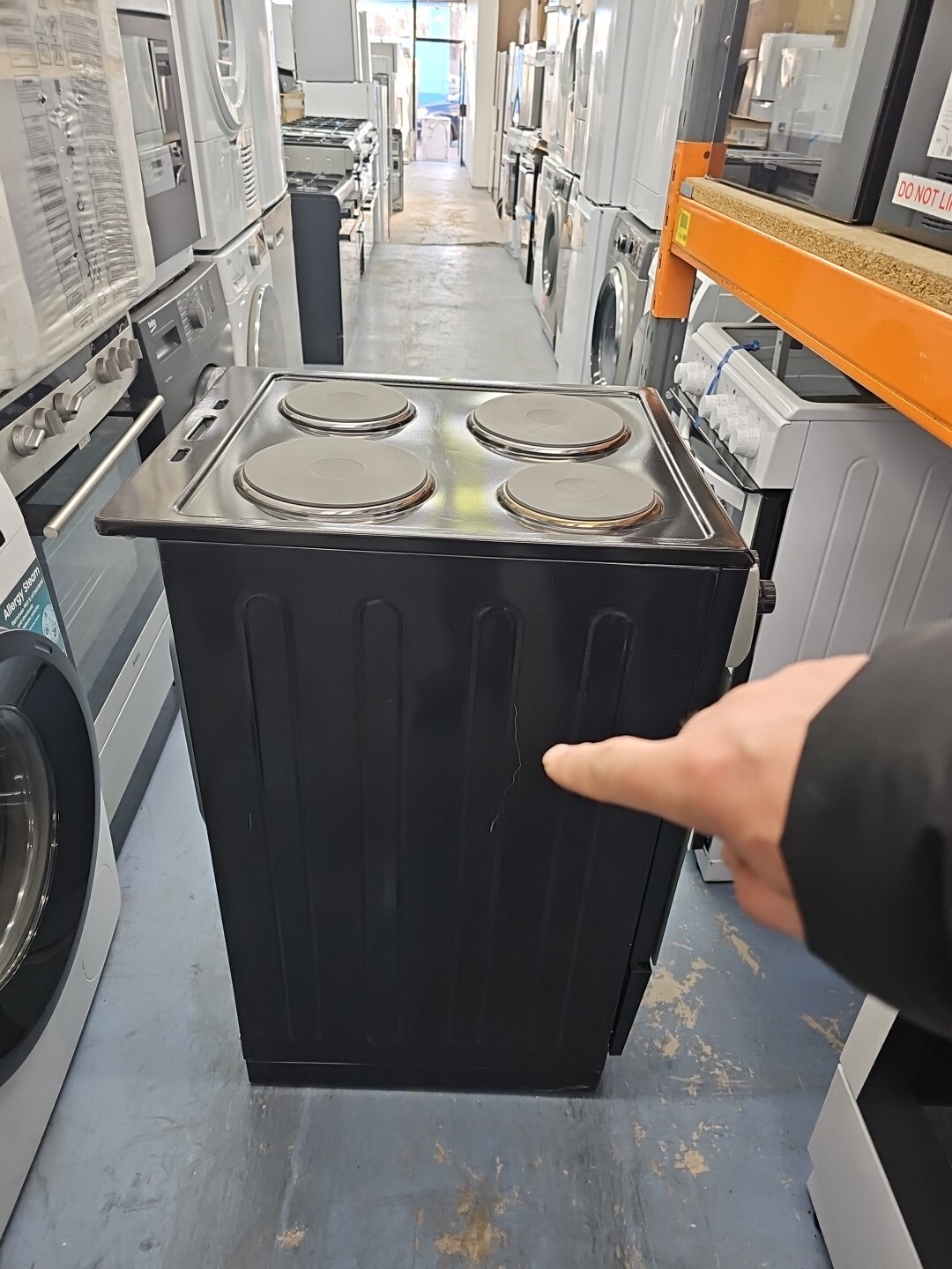 ESSENTIALS CFSESV18 50 cm Electric Solid Plate Cooker Inox & Black eBay