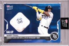 Wander Franco Rays Game-Used Base Relic Debut 2021 MLB TOPPS NOW 924B 37/49 RC