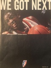 1997 WNBA Ruthie Bolton-Holifield PRINT AD We Got Next VTG 1990s Basketball
