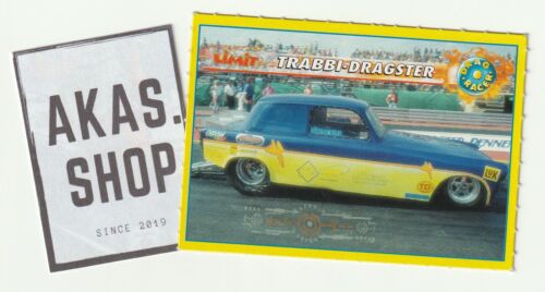 Tarjeta coleccionable Trabbi-Dragster Disney Limit Años 90 ULTRA RARA Drag Racer Años 1990 - Imagen 1 de 3