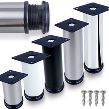 4 piedini per mobili regolabili ACCIAIO INOX Ø50 mm piedino per divano piede da cucina piedini per base piedini per letto
