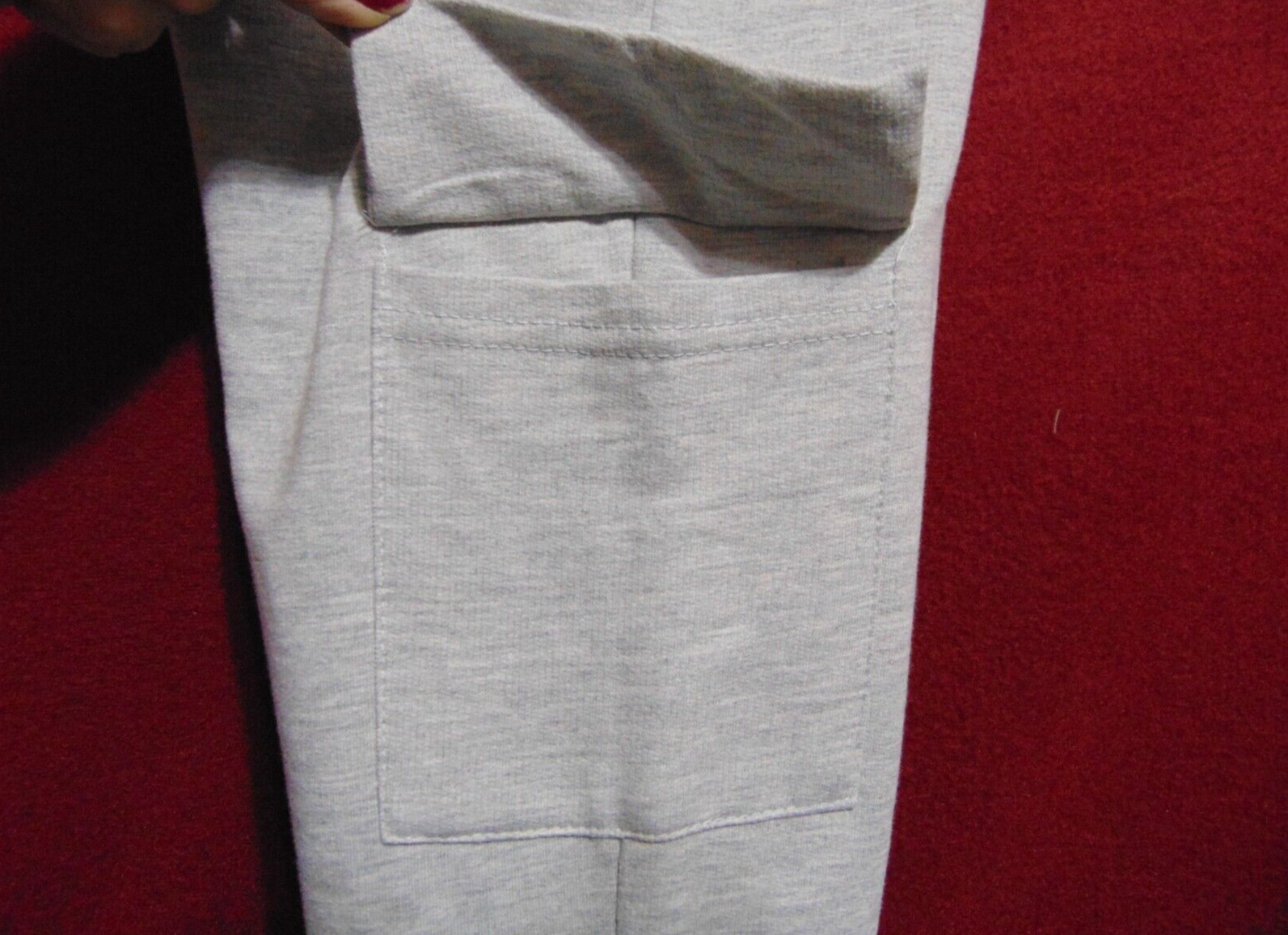 Girl's Size 6X Gray French Terry 2 Pocket Cargo Leggings by Extremely Me NEW!