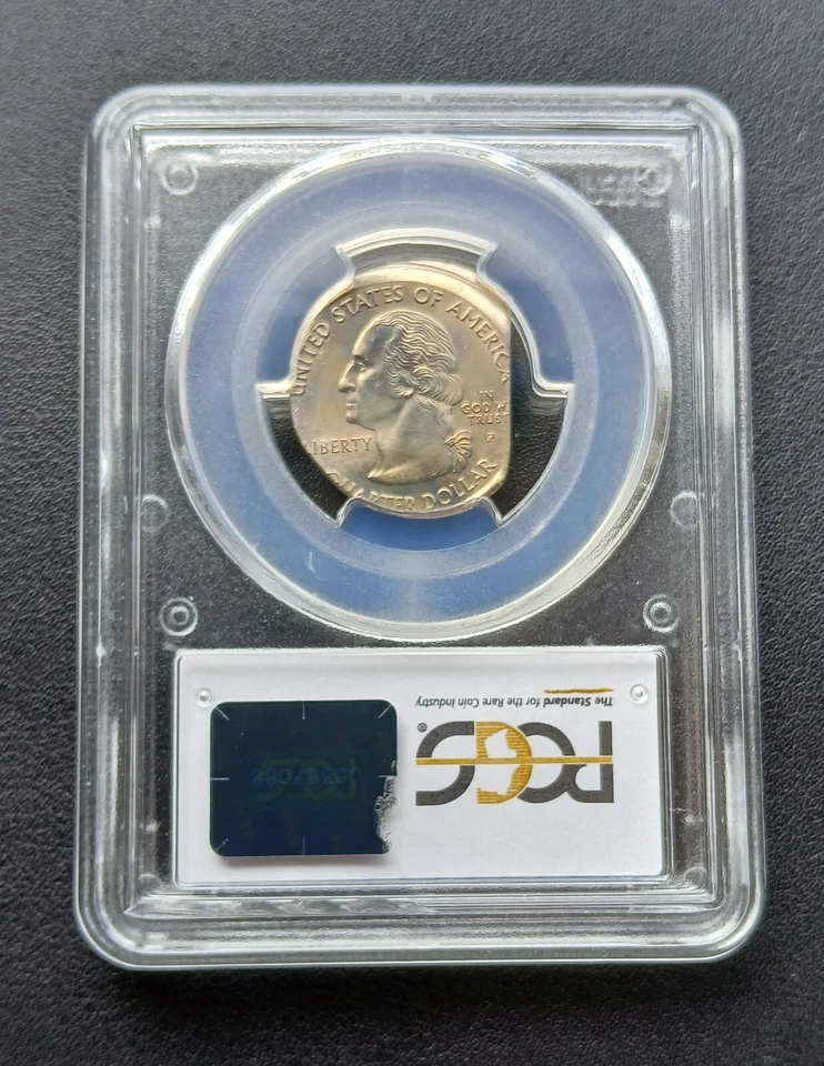 RARE 5% O/C 12% Straight Clip 2000 VIRGINIA 25C PCGS MS66 GEM PICTURES INCLUDED - Image 2 of 2