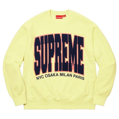 Supreme Cities Arc Crewneck Pale Lime | eBay